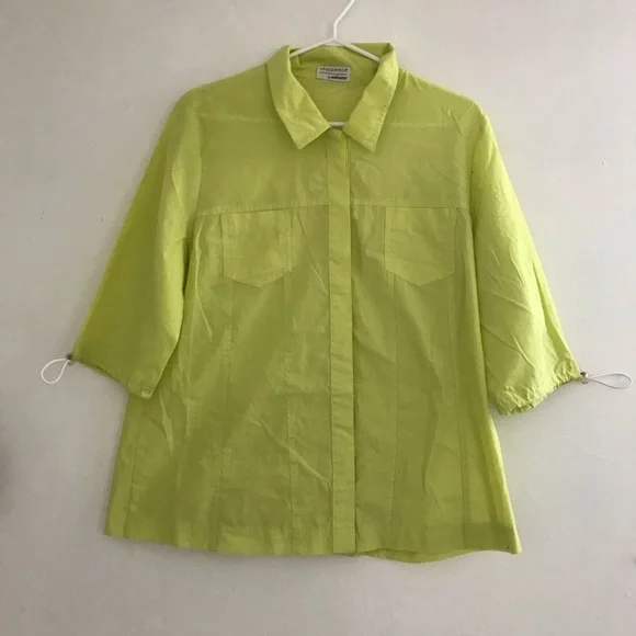 Bright green button up shirt cheap